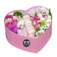 Коробочка-сердце с зефиром
